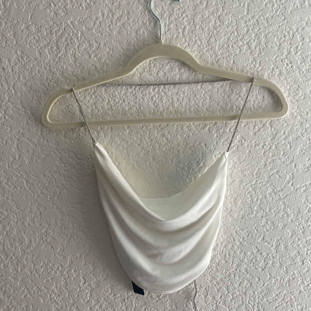 Fashion Nova White Cowl Neck Camisole